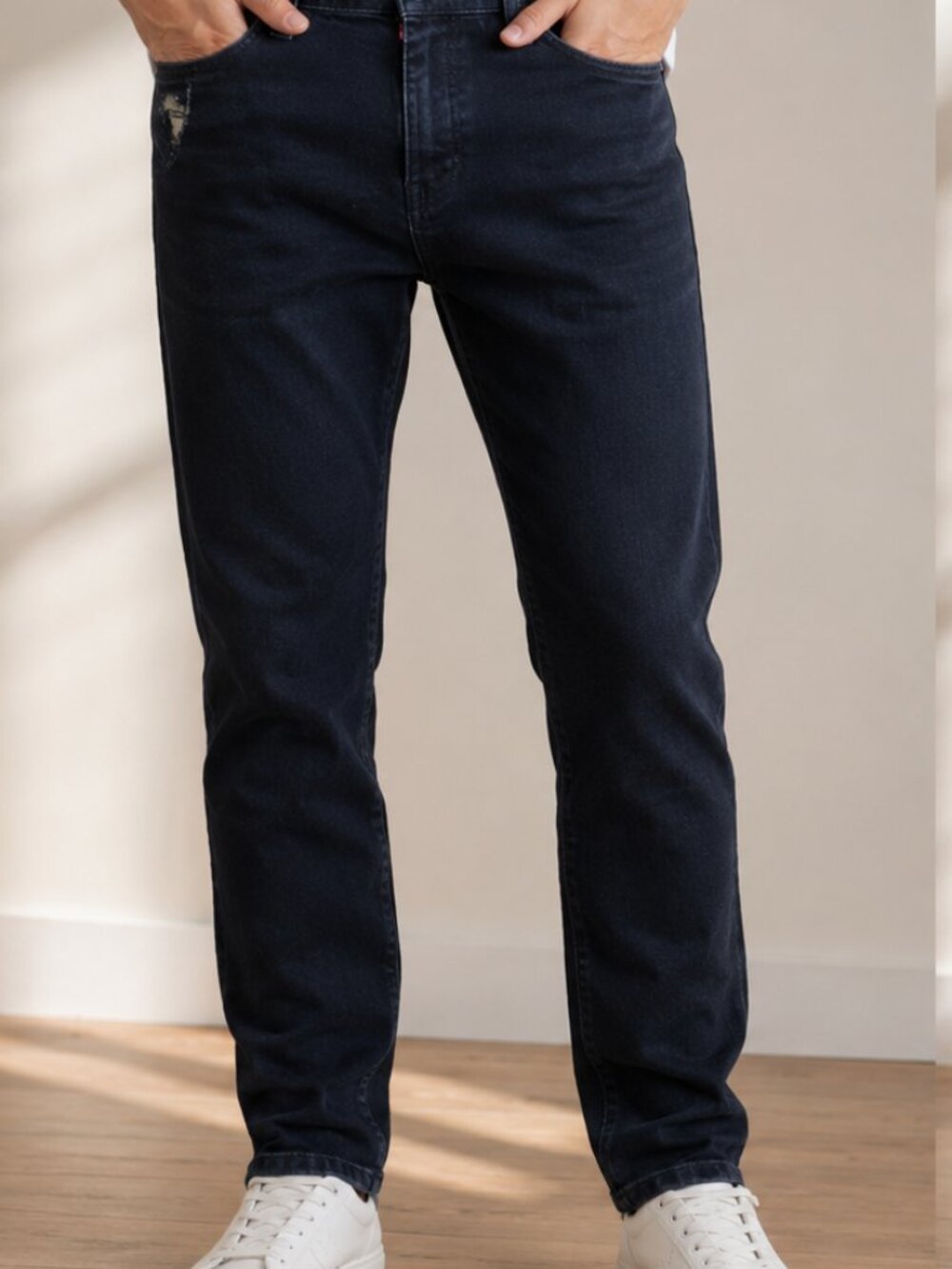 Parasuco Men's Dark Denim Legend Jeans Straight Leg 32 X 32" Graphic Button Fly